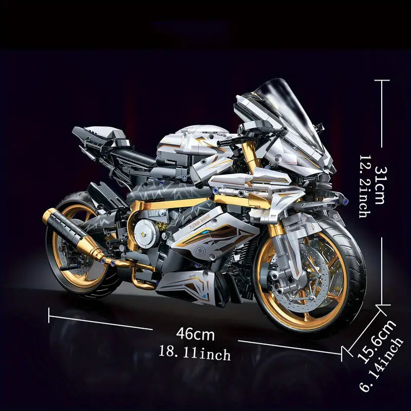 Premium ABS Motorcycle Building Blocks - Durable, Stylish, Perfect Gift for Motorcycle Enthusiasts!