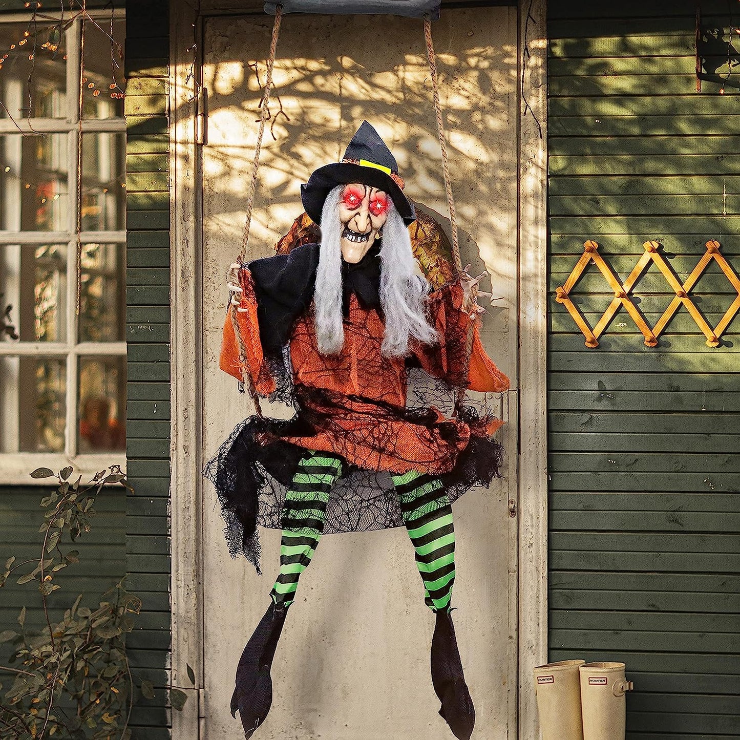 51in Hanging Swing Witch Decoration