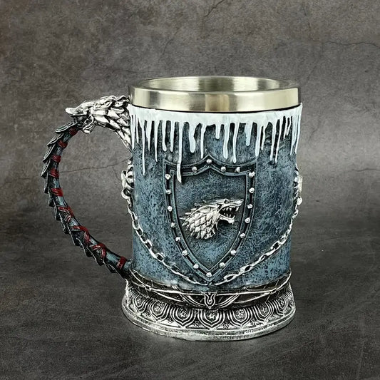 Winter is Coming Beer Stein – 650ml Stainless Steel Tankard for Collectors and Fans