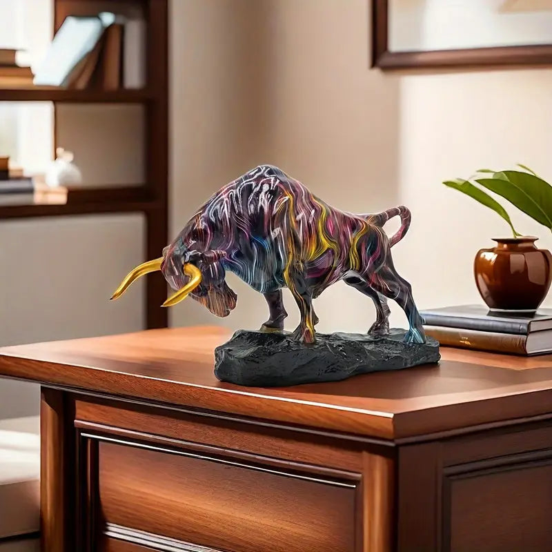 Dazzling Wall Street Bull Sculpture – Symbol of Strength, Wealth & Power