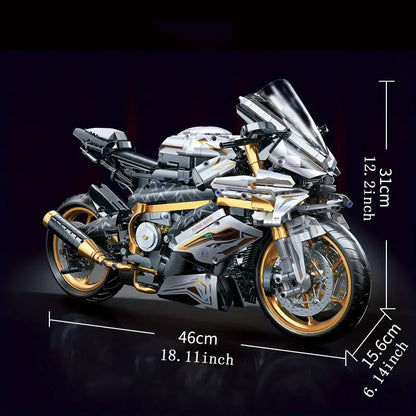 Premium ABS Motorcycle Building Blocks - Durable, Stylish, Perfect Gift for Motorcycle Enthusiasts!