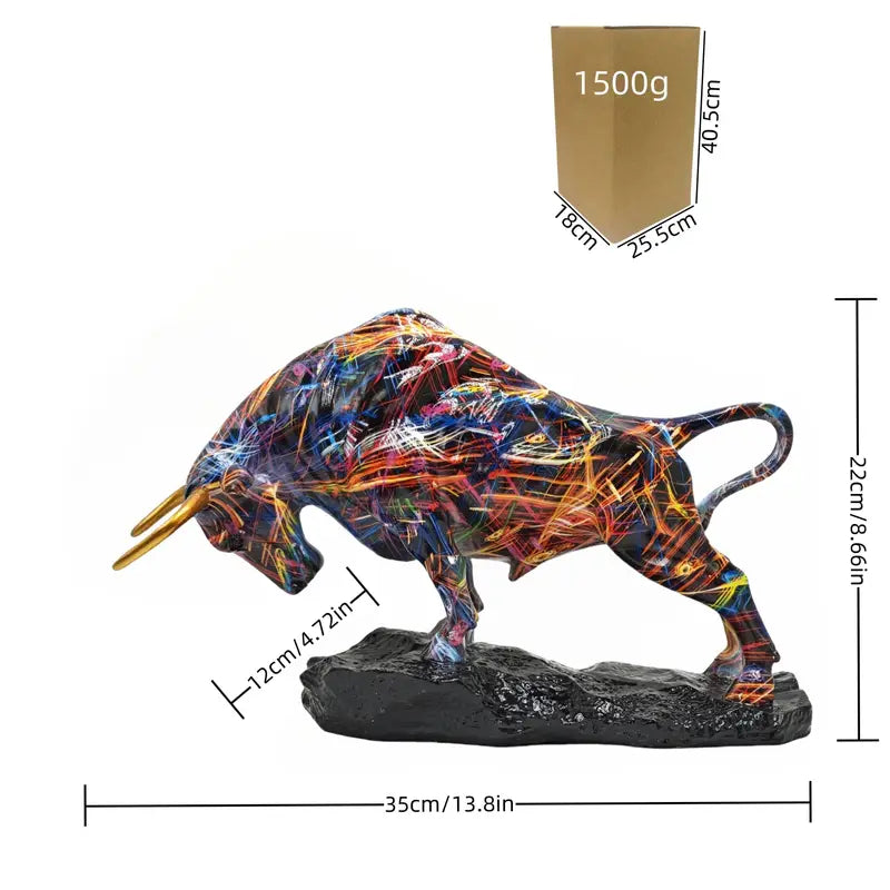 Dazzling Wall Street Bull Sculpture – Symbol of Strength, Wealth & Power