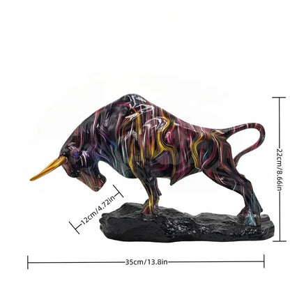 Dazzling Wall Street Bull Sculpture – Symbol of Strength, Wealth & Power