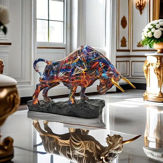 Dazzling Wall Street Bull Sculpture – Symbol of Strength, Wealth & Power