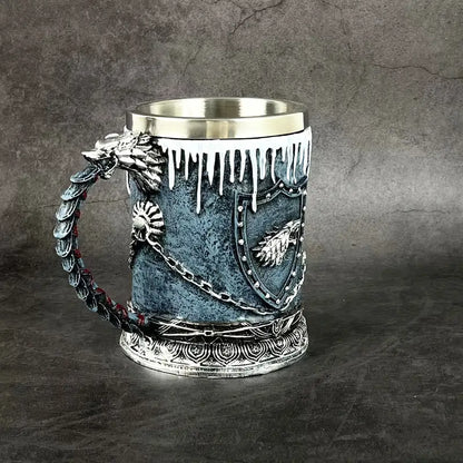 Winter is Coming Beer Stein – 650ml Stainless Steel Tankard for Collectors and Fans