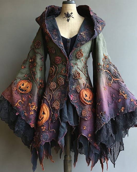 Women's Halloween theme irregular original design cape coat
